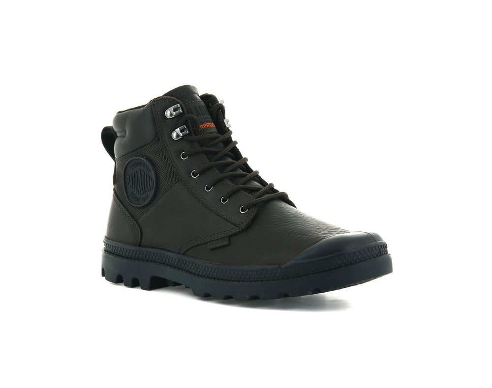 Botas Palladium PAMPA SHIELD WP+ LTH Hombre Marrones Oscuro | Costa Rica-82704